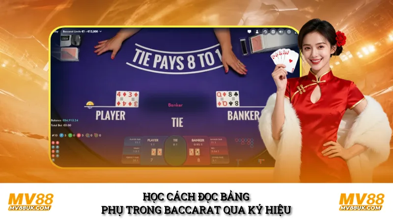 Học cách đọc bảng phụ trong Baccarat qua ký hiệu