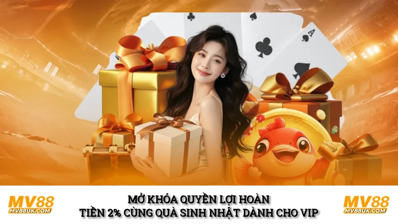 Mở khóa quyền lợi hoàn tiền 2% cùng quà sinh nhật dành cho VIP 